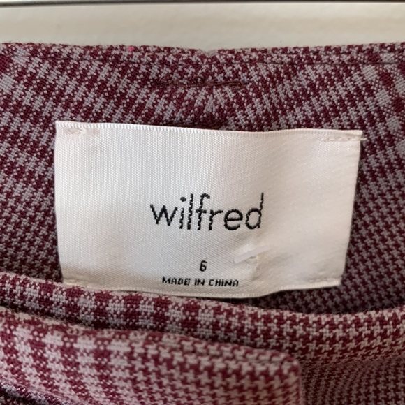 Aritzia Wilfred Tie Front Pants Plaid Size 6 - Picture 6 of 14